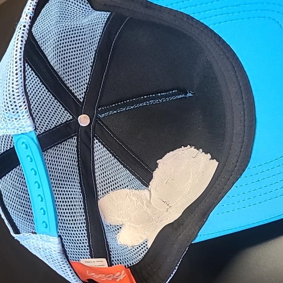 Bossi Neoprene Trucker Hat w Leather Skull Patches - Picture 4 of 5